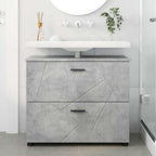 vidaXL Badezimmerschrank mit Schubladen Beton Grau 76,5 x 35 x 64 cm