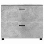 vidaXL Badezimmerschrank mit Schubladen Beton Grau 76,5 x 35 x 64 cm