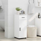 vidaXL Badezimmerschrank mit Schubladen Hochglanz Weiß 30 x 35 x 80 cm