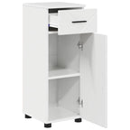 vidaXL Badezimmerschrank mit Schubladen Hochglanz Weiß 30 x 35 x 80 cm