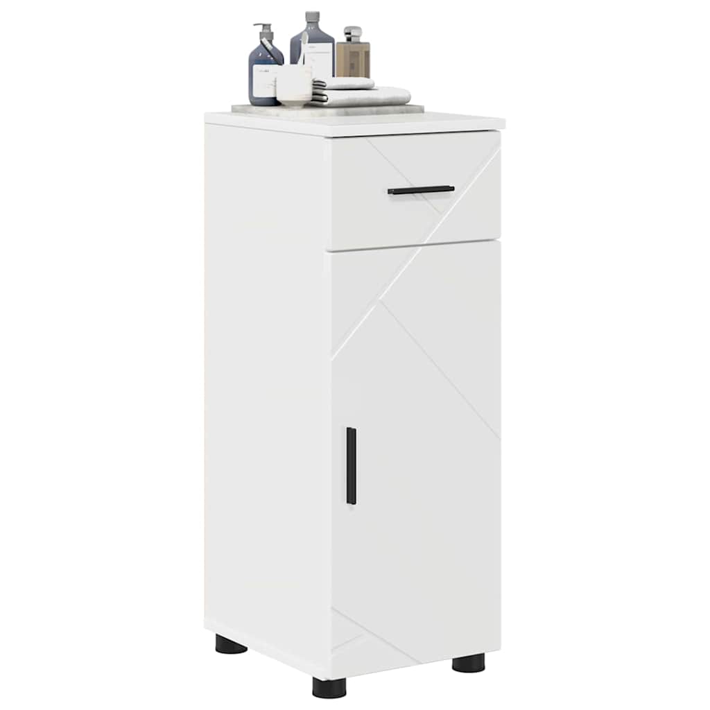 vidaXL Badezimmerschrank mit Schubladen Hochglanz Weiß 30 x 35 x 80 cm