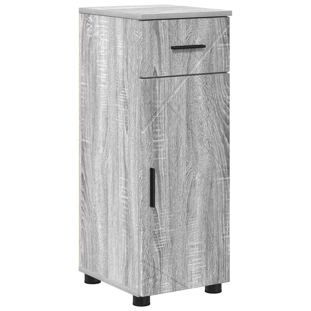 vidaXL Badezimmerschrank mit Schubladen Graues Sonoma 30 x 35 x 80 cm