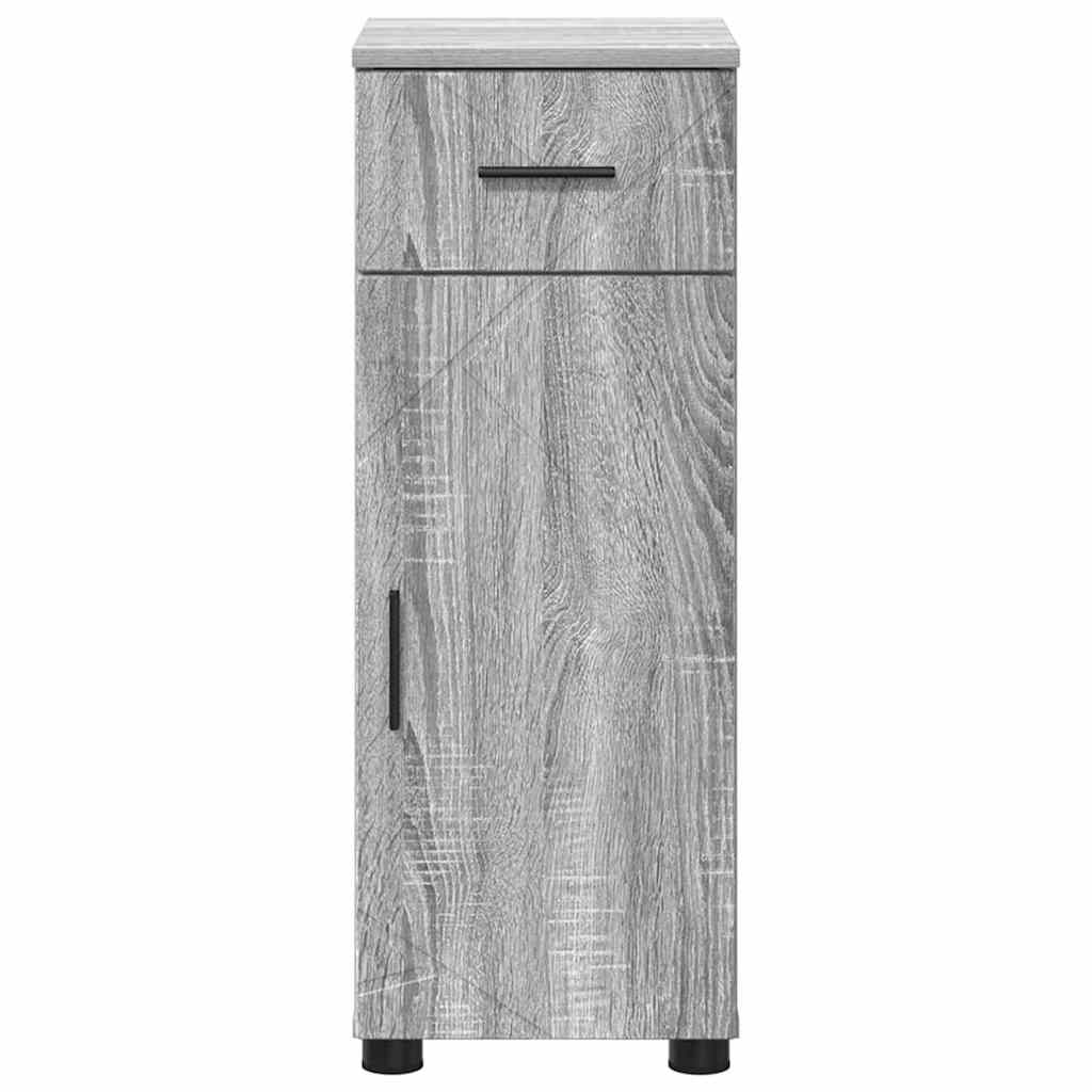 vidaXL Badezimmerschrank mit Schubladen Graues Sonoma 30 x 35 x 80 cm