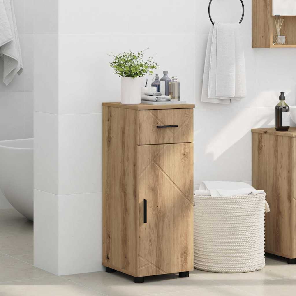 vidaXL Badezimmerschrank mit Schubladen Artisan-Eiche 30 x 35 x 80 cm