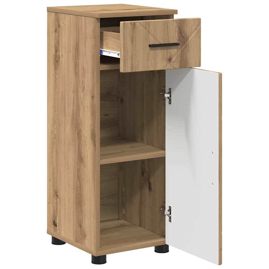 vidaXL Badezimmerschrank mit Schubladen Artisan-Eiche 30 x 35 x 80 cm