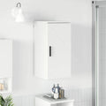 vidaXL Badezimmerschrank Wandmontiert Hochglanz Weiß 30 x 31,5 x 61 cm