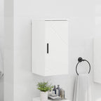 vidaXL Badezimmerschrank Wandmontiert Hochglanz Weiß 30 x 31,5 x 61 cm