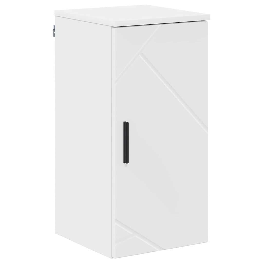 vidaXL Badezimmerschrank Wandmontiert Hochglanz Weiß 30 x 31,5 x 61 cm