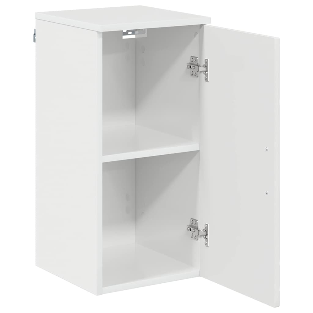 vidaXL Badezimmerschrank Wandmontiert Hochglanz Weiß 30 x 31,5 x 61 cm