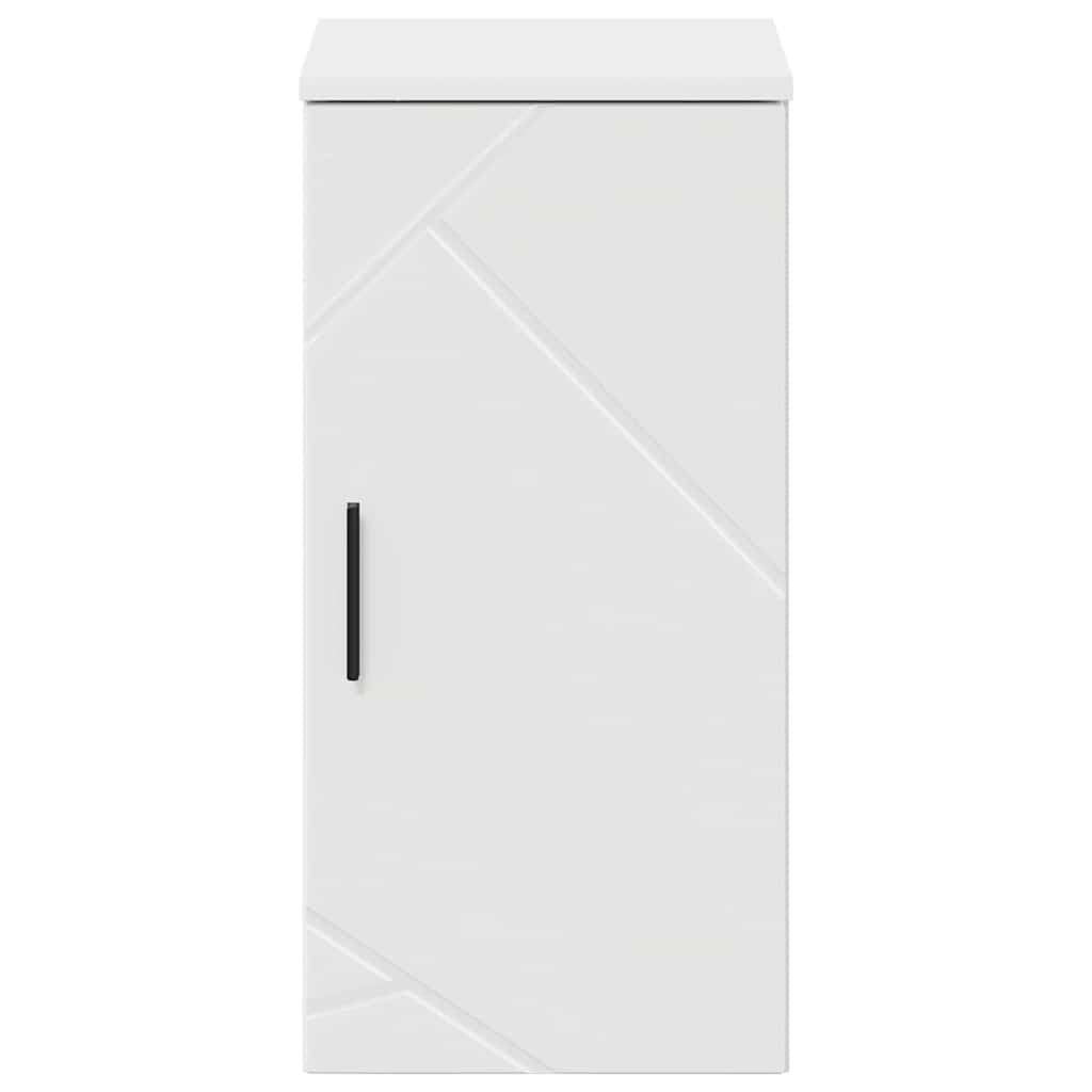 vidaXL Badezimmerschrank Wandmontiert Hochglanz Weiß 30 x 31,5 x 61 cm
