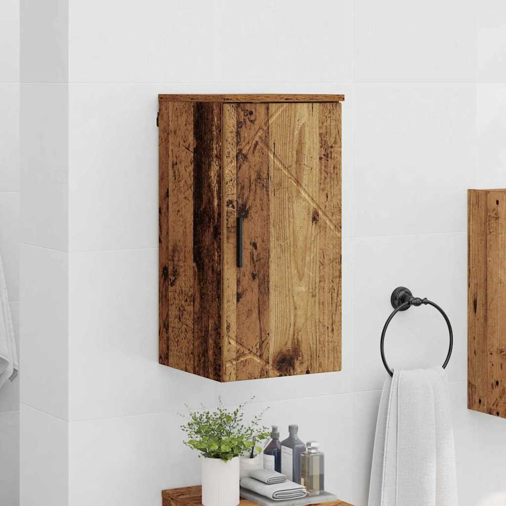 vidaXL Badezimmerschrank Wandmontiert Altholz 30 x 31,5 x 61 cm
