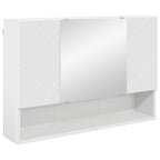 vidaXL Spiegelschrank Wandmontiert Weiß 80 x 17 x 55 cm Holzwerkstoff