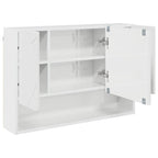 vidaXL Spiegelschrank Hochglanz Weiß 80 x 17 x 55 cm Holzwerkstoff