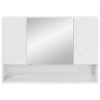 vidaXL Spiegelschrank Hochglanz Weiß 80 x 17 x 55 cm Holzwerkstoff