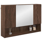 vidaXL Spiegelschrank Braun Eichen-Optik 80 x 17 x 55 cm Holzwerkstoff