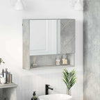 vidaXL Spiegelschrank mit Tür Beton Grau 59 x 17 x 55 cm Holzwerkstoff