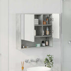 vidaXL Spiegelschrank mit Tür Beton Grau 59 x 17 x 55 cm Holzwerkstoff