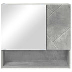 vidaXL Spiegelschrank mit Tür Beton Grau 59 x 17 x 55 cm Holzwerkstoff