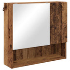 vidaXL Spiegelschrank mit Tür Altholz 59 x 17 x 55 cm Holzwerkstoff