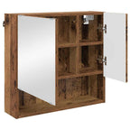 vidaXL Spiegelschrank mit Tür Altholz 59 x 17 x 55 cm Holzwerkstoff