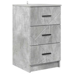 vidaXL Nachttisch Betongrau 38 x 38 x 66 cm Holzwerkstoff