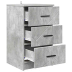 vidaXL Nachttisch Betongrau 38 x 38 x 66 cm Holzwerkstoff
