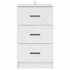 vidaXL Nachttisch Hochglanz-Weiß 38 x 38 x 66 cm Holzwerkstoff