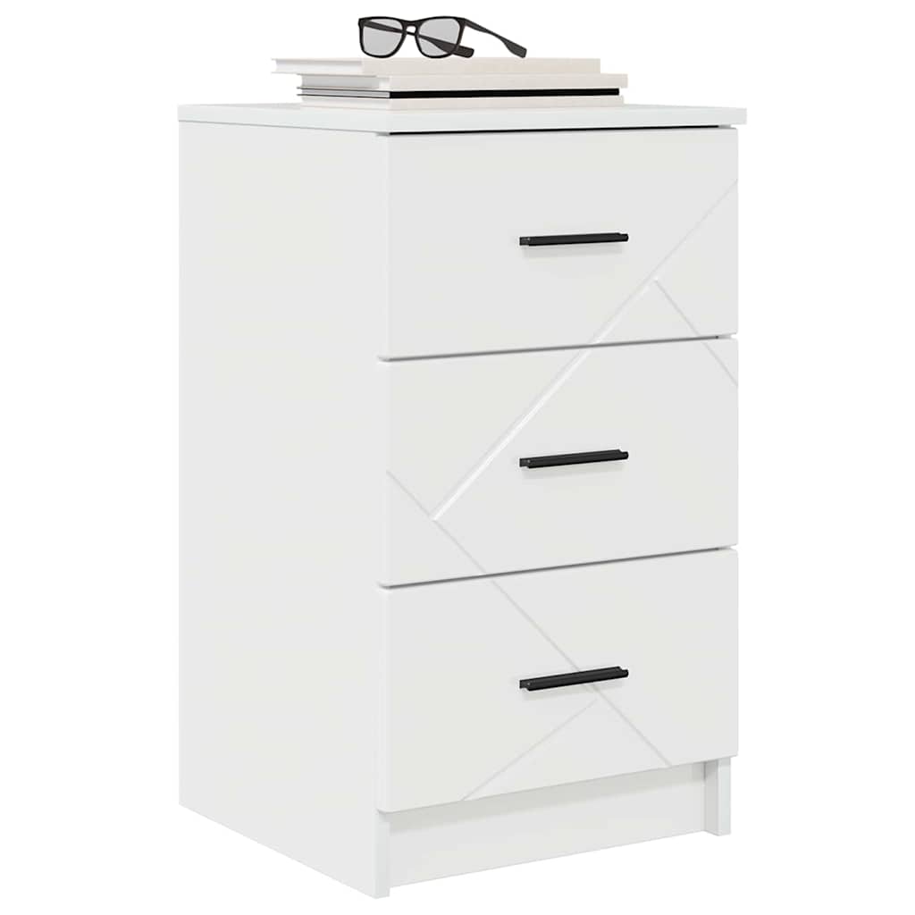 vidaXL Nachttisch Hochglanz-Weiß 38 x 38 x 66 cm Holzwerkstoff