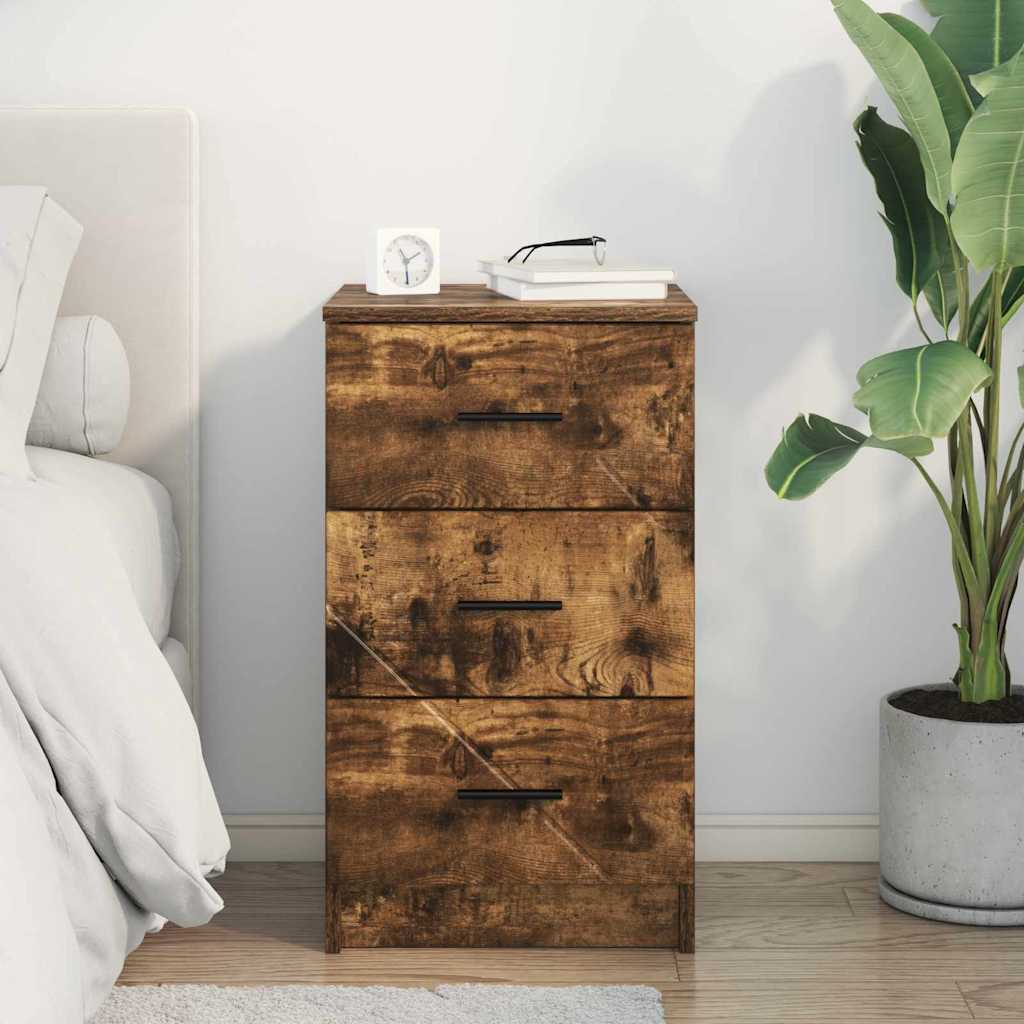 vidaXL Nachttisch Räuchereiche 38 x 38 x 66 cm Holzwerkstoff