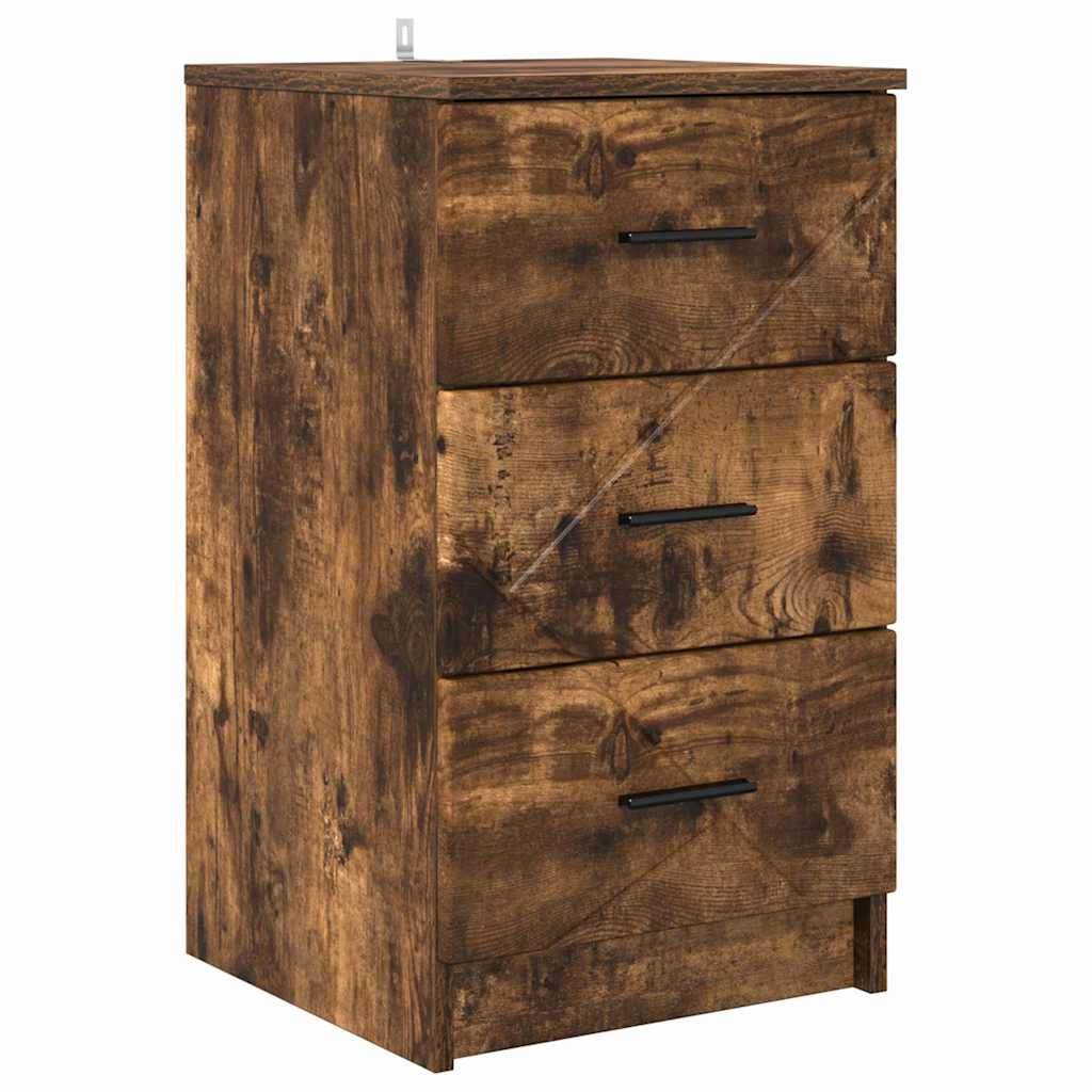 vidaXL Nachttisch Räuchereiche 38 x 38 x 66 cm Holzwerkstoff