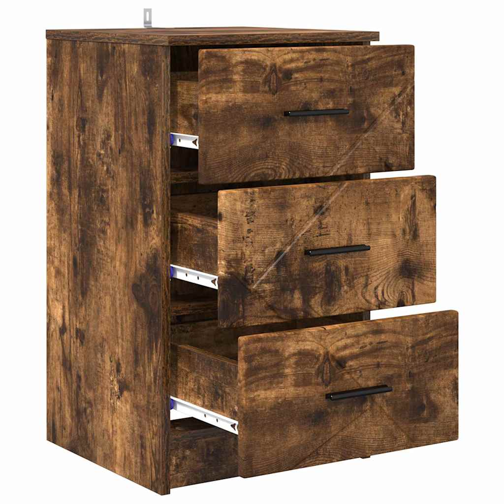 vidaXL Nachttisch Räuchereiche 38 x 38 x 66 cm Holzwerkstoff