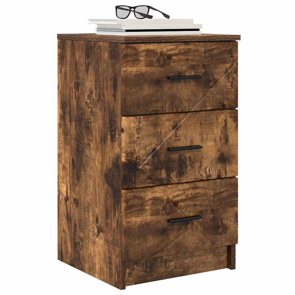 vidaXL Nachttisch Räuchereiche 38 x 38 x 66 cm Holzwerkstoff