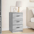 vidaXL Nachttisch Grau Sonoma 38 x 38 x 66 cm Holzwerkstoff