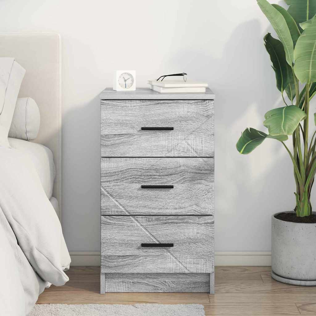 vidaXL Nachttisch Grau Sonoma 38 x 38 x 66 cm Holzwerkstoff