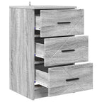 vidaXL Nachttisch Grau Sonoma 38 x 38 x 66 cm Holzwerkstoff