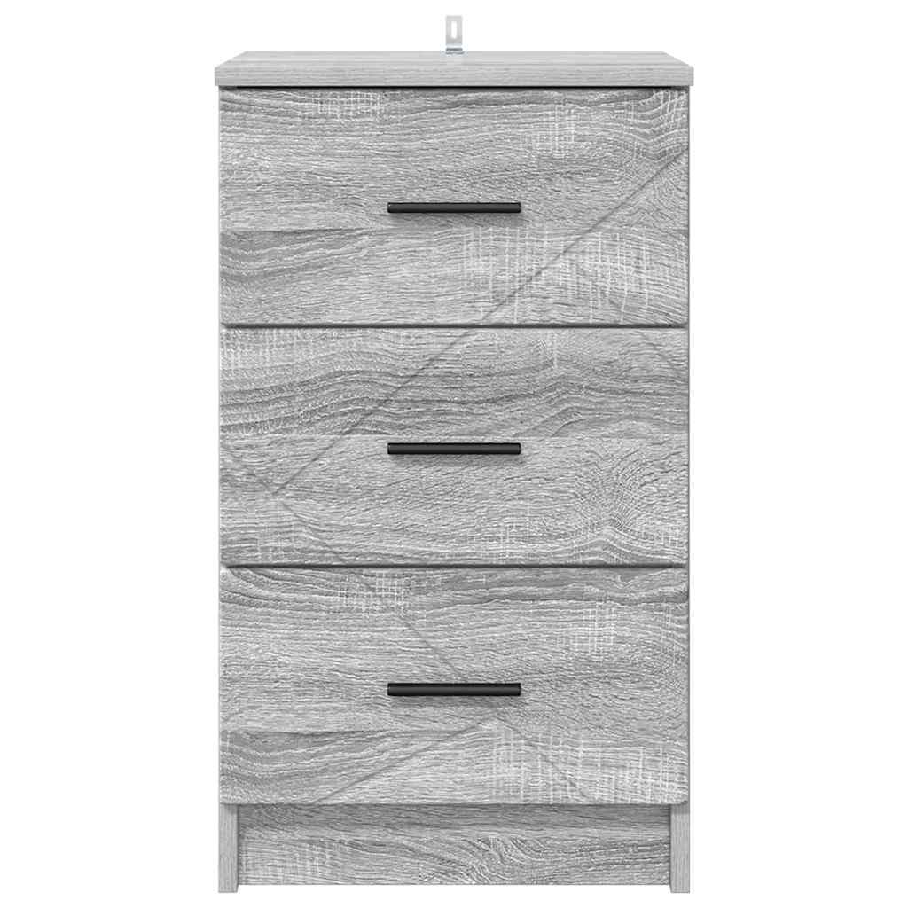 vidaXL Nachttisch Grau Sonoma 38 x 38 x 66 cm Holzwerkstoff
