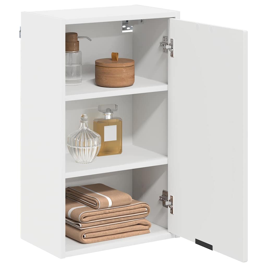 vidaXL Badezimmerschrank Weiß 39 x 23,5 x 65 cm Holzwerkstoff, Metall