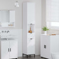 vidaXL Badezimmerschrank mit Schubladen Weiß 31,5 x 33 x 190 cm