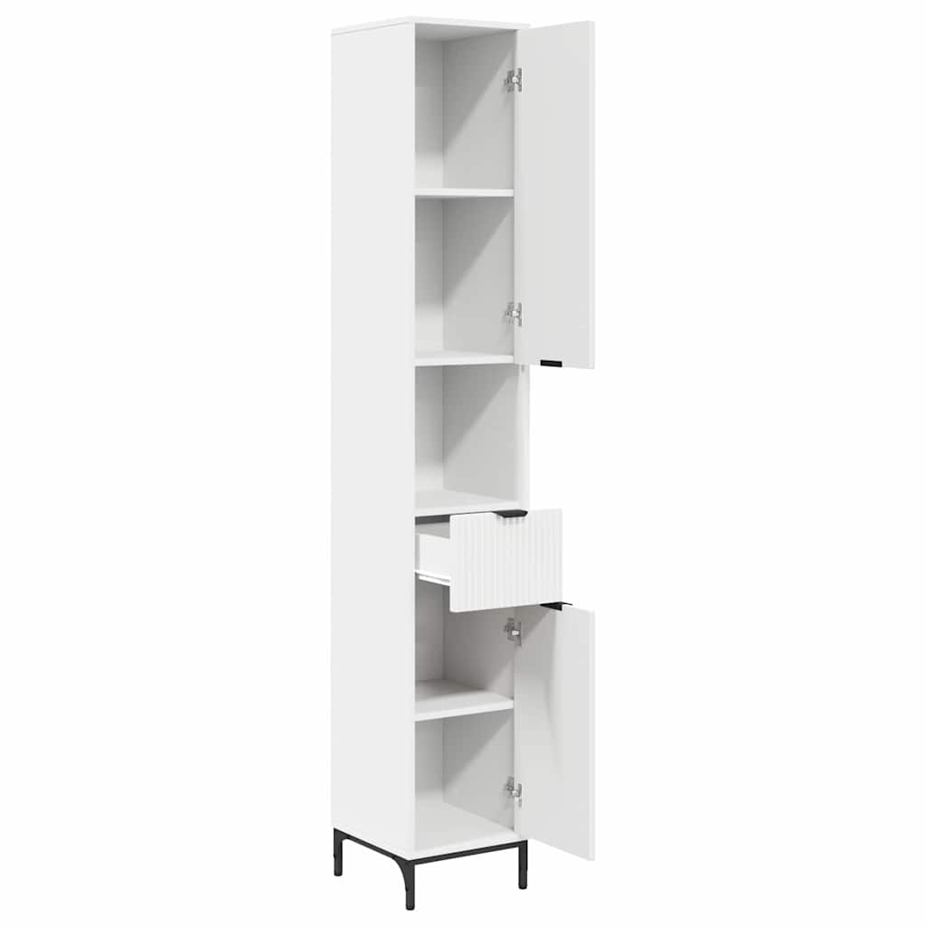 vidaXL Badezimmerschrank mit Schubladen Weiß 31,5 x 33 x 190 cm