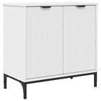 vidaXL Badezimmer Waschbecken Schrank mit Tür Weiß 60,5 x 33,5 x 61 cm