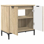 vidaXL Waschbeckenschrank mit Tür Sonoma-Eiche 60,5 x 33,5 x 61 cm