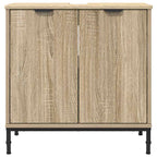 vidaXL Waschbeckenschrank mit Tür Sonoma-Eiche 60,5 x 33,5 x 61 cm