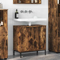 vidaXL Waschbeckenschrank Geräucherte Eiche 60,5 x 33,5 x 61 cm