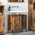 vidaXL Waschbeckenschrank Altholz 60,5 x 33,5 x 61 cm Holzwerkstoff