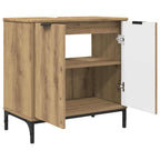 vidaXL Waschbeckenschrank mit Tür Artisan-Eiche 60,5 x 33,5 x 61 cm