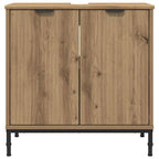 vidaXL Waschbeckenschrank mit Tür Artisan-Eiche 60,5 x 33,5 x 61 cm