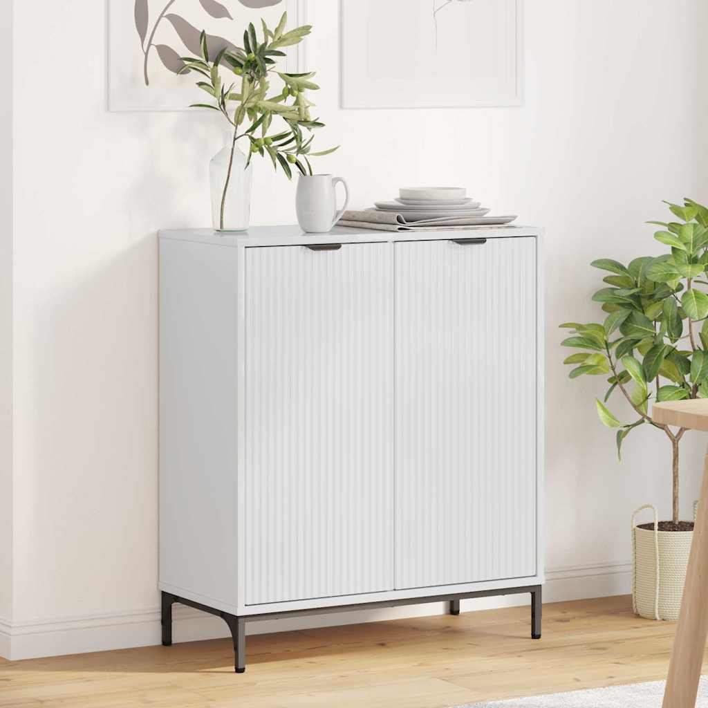 vidaXL Sideboard Hochglanz Weiß 69,5 x 33 x 82 cm Holzwerkstoff
