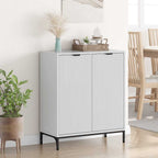 vidaXL Sideboard Hochglanz Weiß 69,5 x 33 x 82 cm Holzwerkstoff