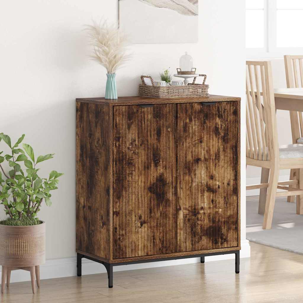 vidaXL Sideboard Geräucherte Eiche 69,5 x 33 x 82 cm Holzwerkstoff
