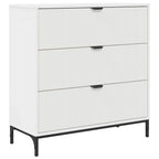 vidaXL Sideboard mit Schubladen Weiß 79,5 x 33 x 82 cm Holzwerkstoff